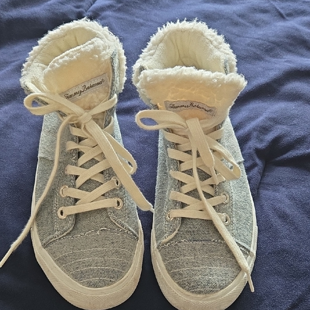Tommy Bahama Light Gray High-Top Sneakers